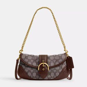 Coach CAN45 Soho Bag 25 In Signature Jacquard in Oak Maple